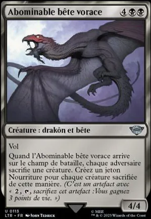 Abominable bête vorace