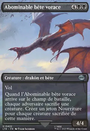 Abominable bête vorace