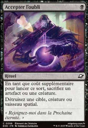 Accepter l'oubli