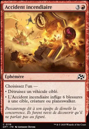 Accident incendiaire