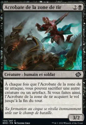 Acrobate de la zone de tir