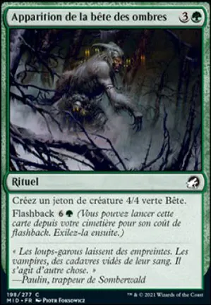 Apparition de la bête des ombres