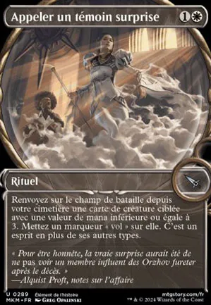 Appeler un témoin surprise