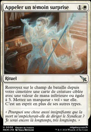 Appeler un témoin surprise
