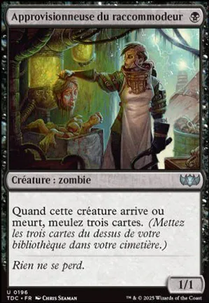 Approvisionneuse du raccommodeur