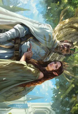 Aragorn et Arwen, époux - Illustration