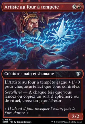 Artiste au four à tempête