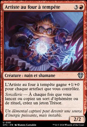 Artiste au four à tempête