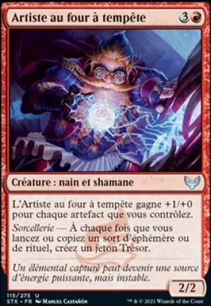 Artiste au four à tempête
