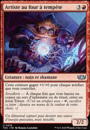 Artiste au four à tempête