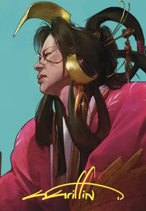 Azami, dame des parchemins - Illustration