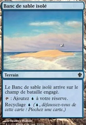 Banc de sable isolé