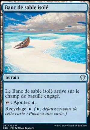 Banc de sable isolé