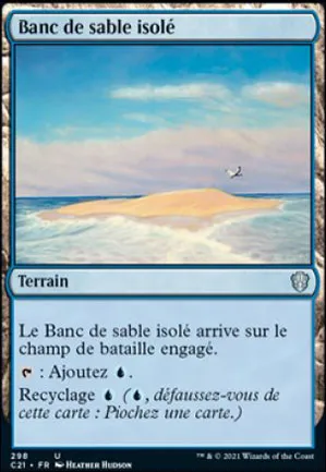 Banc de sable isolé