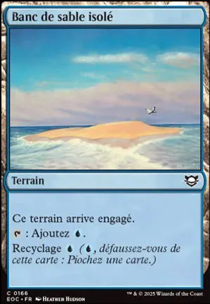 Banc de sable isolé