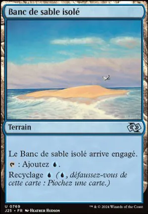 Banc de sable isolé