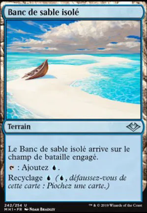 Banc de sable isolé