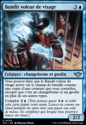 Bandit voleur de visage