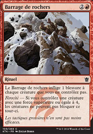 Barrage de rochers
