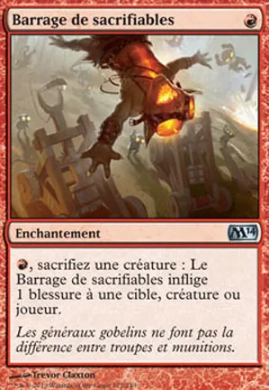 Barrage de sacrifiables