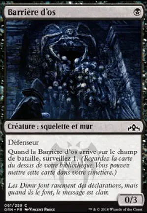 Barrière d'os