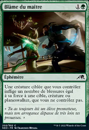 Blâme du maître