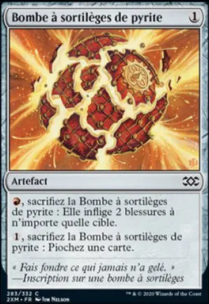 Bombe à sortilèges de pyrite