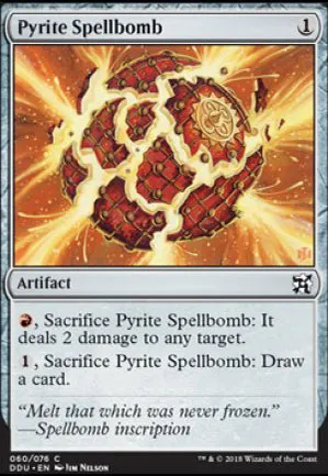 Bombe à sortilèges de pyrite
