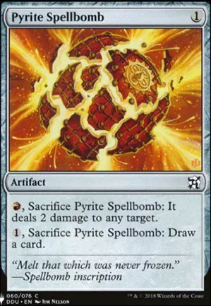 Bombe à sortilèges de pyrite