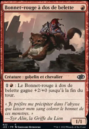 Bonnet-rouge à dos de belette