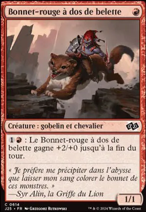 Bonnet-rouge à dos de belette