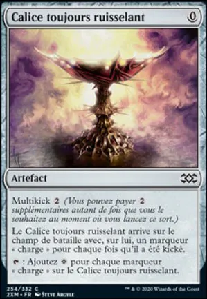 Calice toujours ruisselant