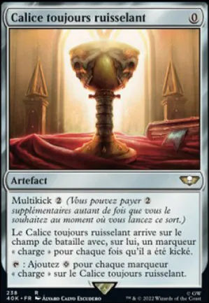 Calice toujours ruisselant