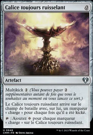 Calice toujours ruisselant