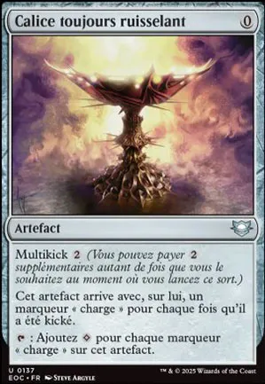 Calice toujours ruisselant