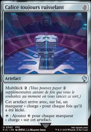 Calice toujours ruisselant
