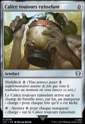 Calice toujours ruisselant