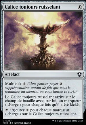 Calice toujours ruisselant