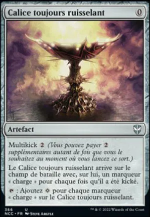 Calice toujours ruisselant