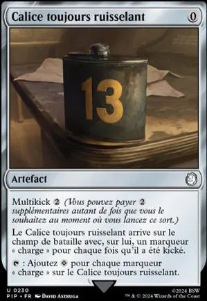Calice toujours ruisselant