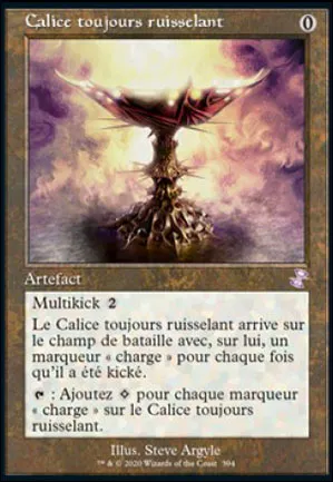 Calice toujours ruisselant