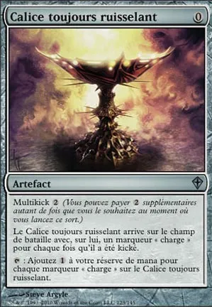 Calice toujours ruisselant