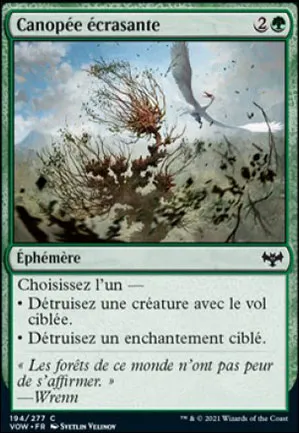 Canopée écrasante