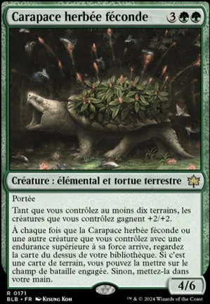 Carapace herbée féconde