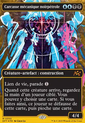Carcasse mécanique noirpétrole
