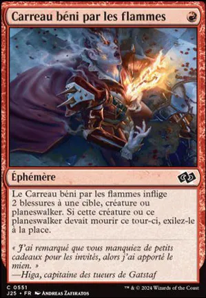 Carreau béni par les flammes
