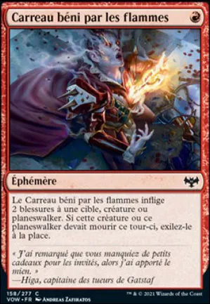 Carreau béni par les flammes