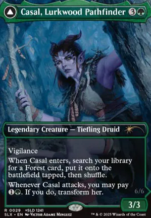 Casal, Lurkwood Pathfinder // Casal, Pathbreaker Owlbear