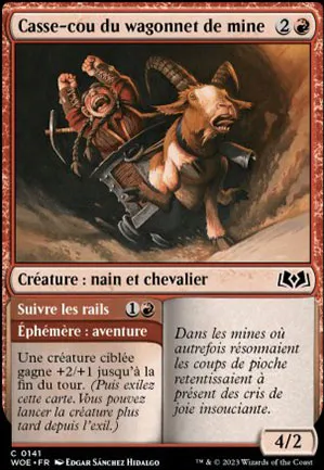 Casse-cou du wagonnet de mine // Suivre les rails