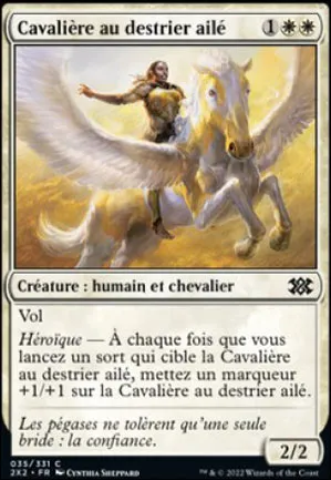Cavalière au destrier ailé